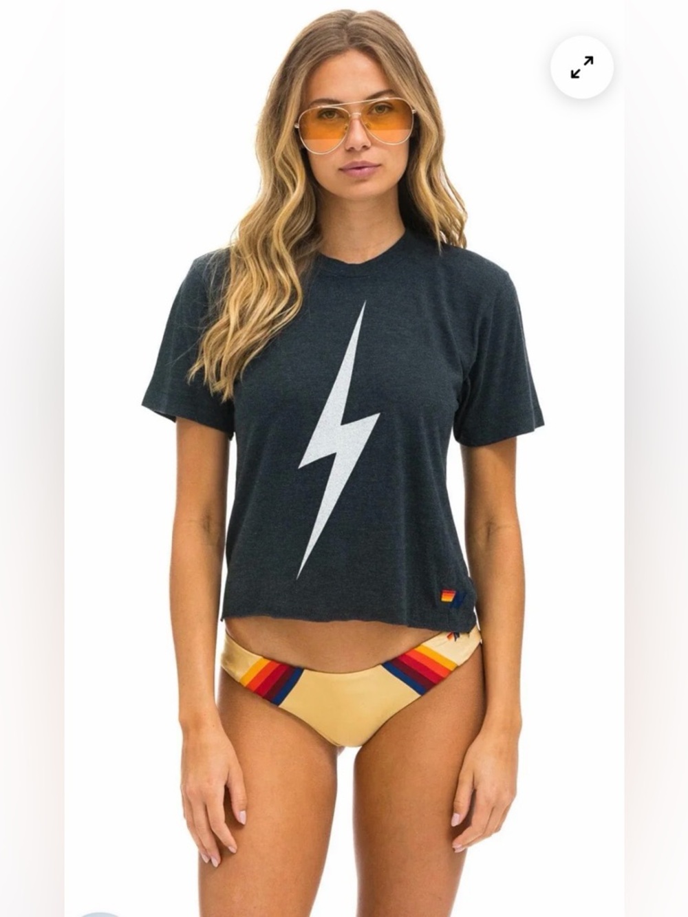 NEW Aviator Nation Bolt Boyfriend Tee